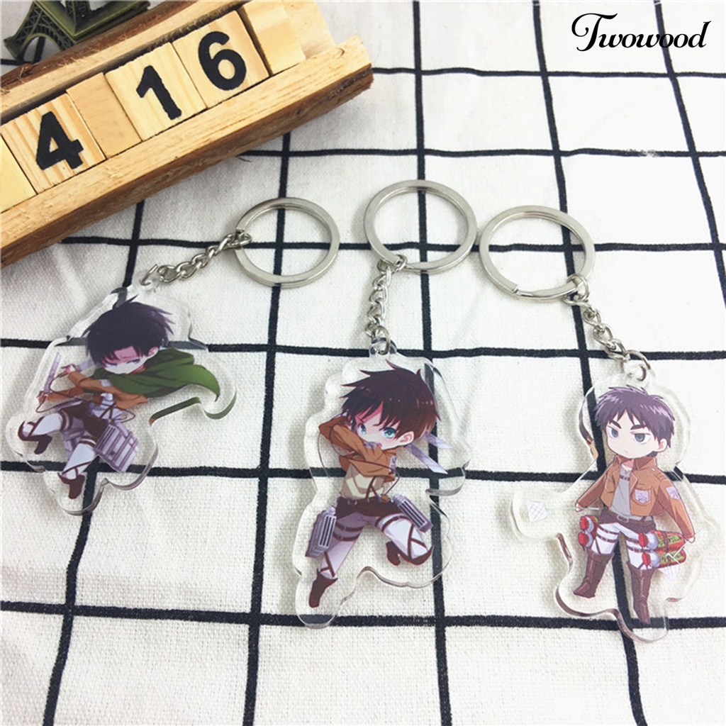 Twowood Gantungan Kunci Motif Anime Jepang Bahan Akrilik Anti Air / Gores