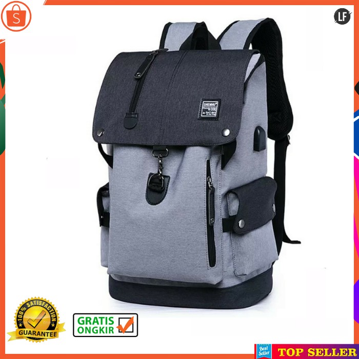 Tas Ransel Pria Casual Backpack Outdoor / Tas Punggung Cowok Kekinian A18