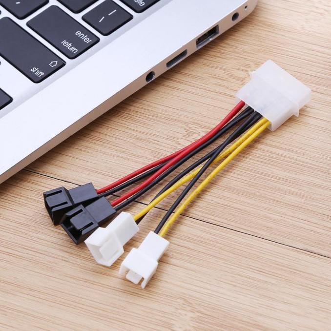 Update Kabel Splitter Molex Ide 4 Pin To Connector 2X Dc 5V And 2X Dc 12V Fan Sale