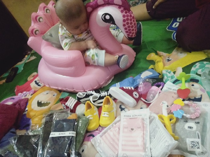 Kursi Sofa Angin Karakter Burung Merak Bahan Pvc Baby Chair Bisa Tiup/pompa Best Quality