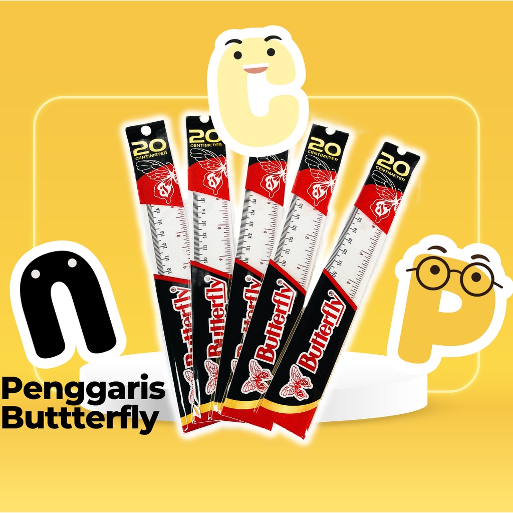 

Penggaris Butterfly 15 20 30cm