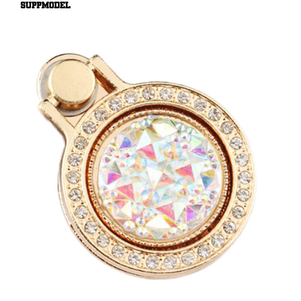 Mode Shiny Rhinestone Phone Ring Stand Finger Holder Gift untuk iPhone iPad