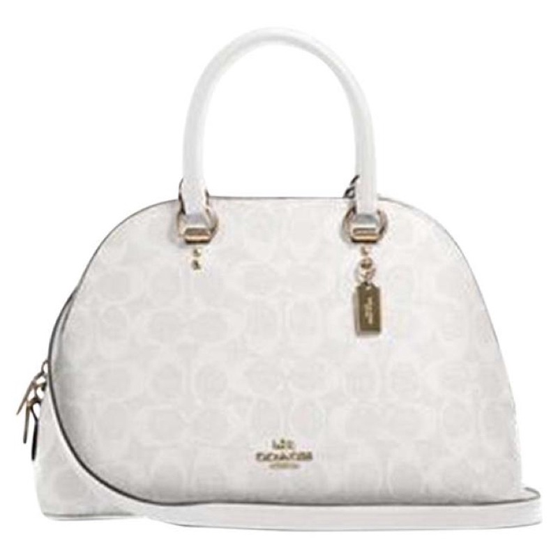 COACH KATY SATCHEL IN SIGNATURE CANVAS -White  (F2558)