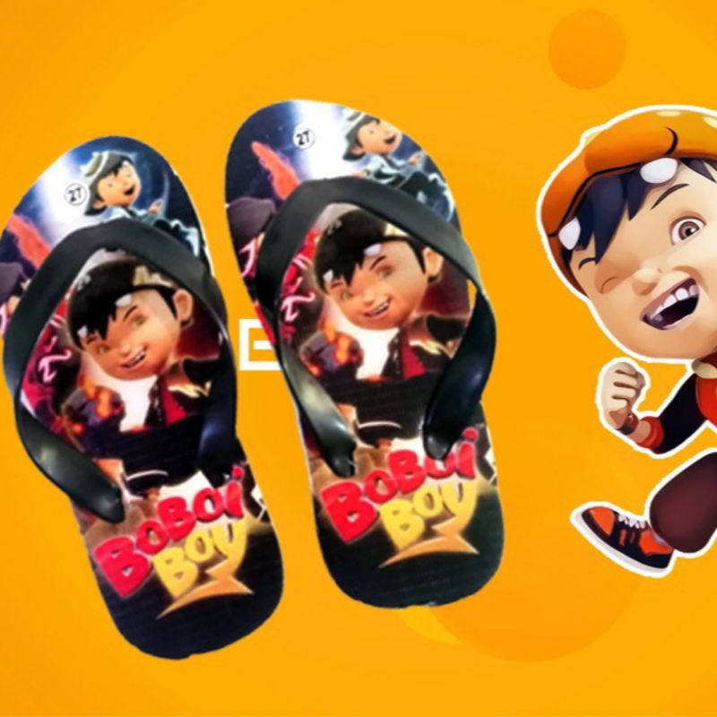 Sandal Jepit Anak Laki Laki Animasi Printing Boboiboy