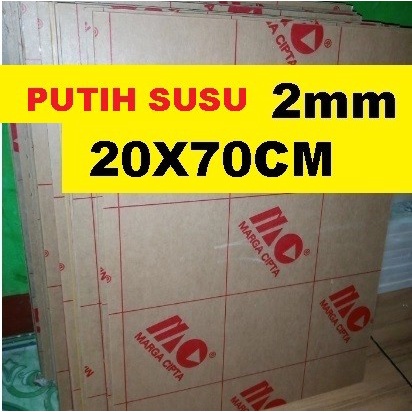 

Acrylic - Akrilik Putih Susu - Marga Cipta tebal 2mm ukuran 20x70cm