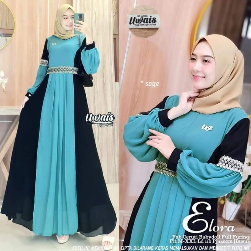 GAMIS ELORA MAXY CERUTY PREMIUM ORIGINAL TERBARU