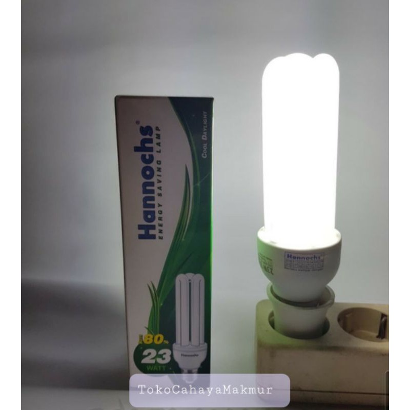 Lampu Bolham Hannochs LHE 23w 23watt 3U PLC Lampu Hemat Energy