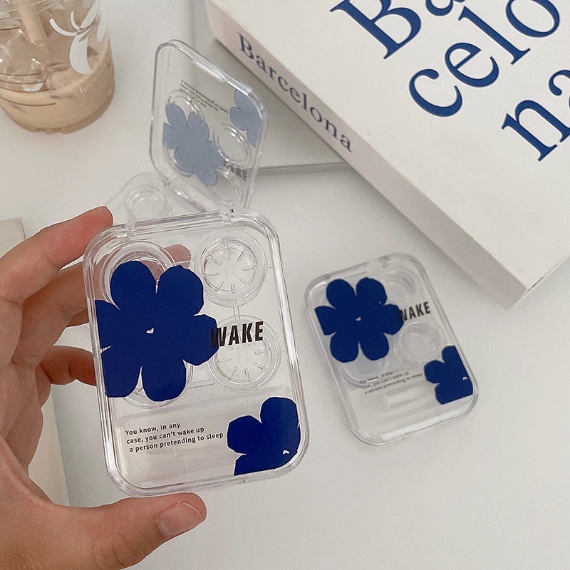 WAKE PREMIUM TRANSPARANT SOFTLENS CASE 6 IN 1/ KOTAK SOFLENS/ TEMPAT KONTAK LENSA
