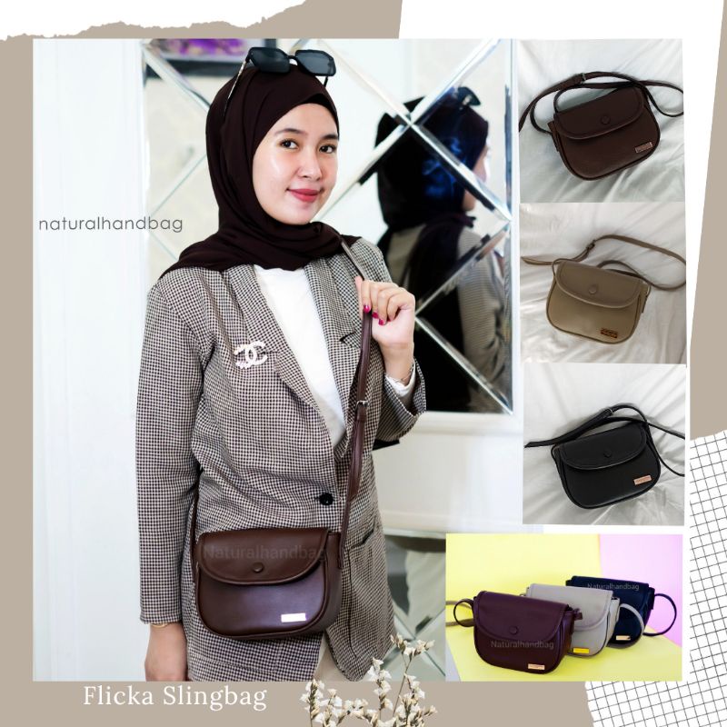 Flika Slingbag - Original Naturalhandbag - Tas Selempang & Bahu Wanita - Tas Wanita Papirut / Tas Pa