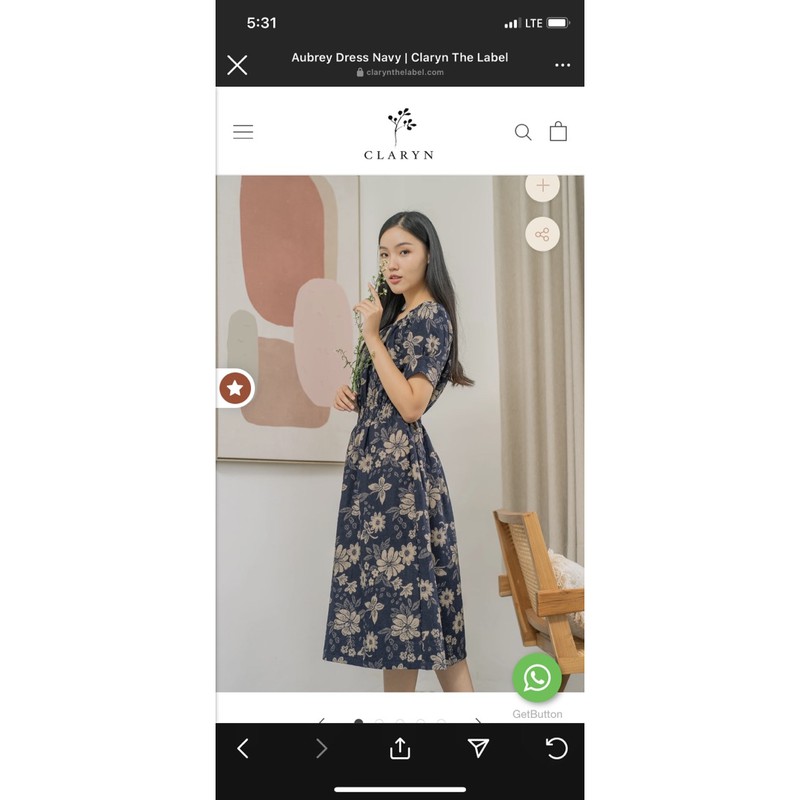 claryn Aubrey dress navy