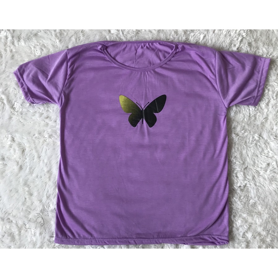 HOPYLOVY - Kaos Tumblr Tee Wanita Lilac Edition Lengan Pendek Purple