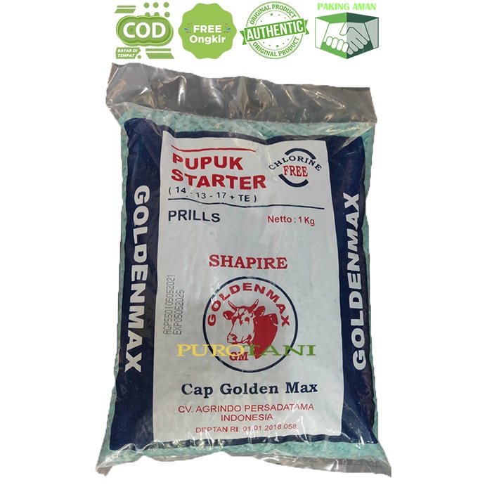 Pupuk STARTER NPK 16 16 16 Plus TE Golden max
