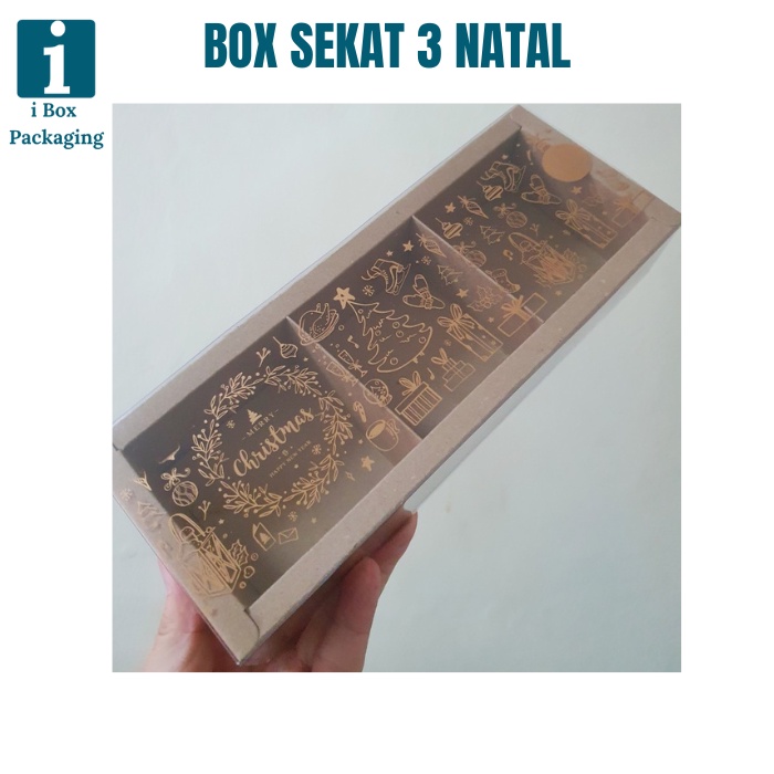 

[5pcs] Box Egg Tart Dus Fruitpie Sekat 3 Natal Kotak Kue Sus Box Food Packaging Cookies Mini Pao Hampers Parsel Christmas