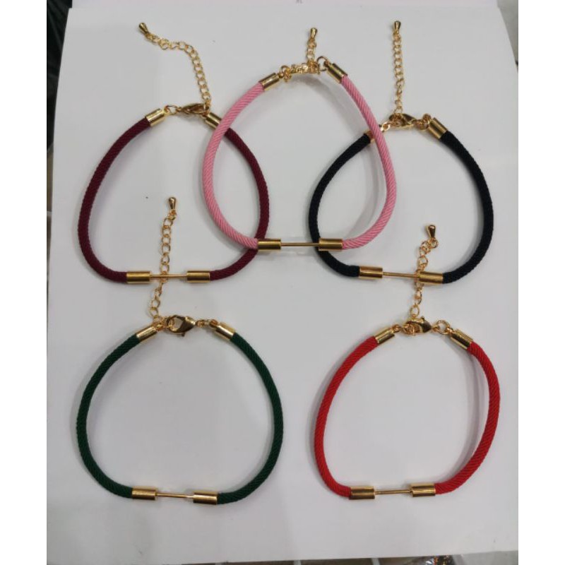 Gelang tali tusuk/ gelang tusuk untuk charm hongkong