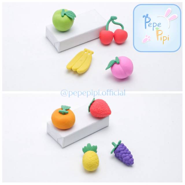 Penghapus Food Vegetable Fruit Hat - Makanan Buah Sayur Topi Pouch Eraser Setip Hapusan