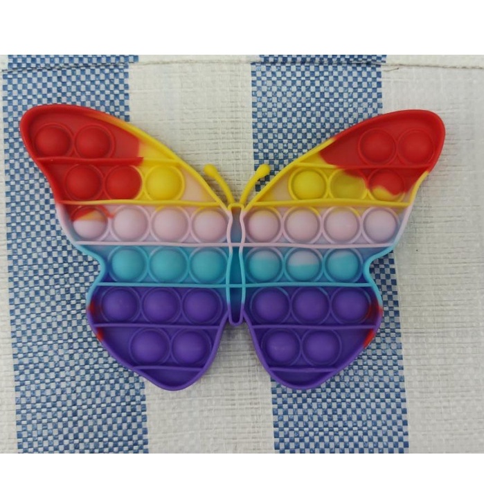 New Fidget Push Pop Its Mainan Anak Toys Bubble Kids Mainan Popit Murah Rainbow Pop it PASTEL-KUPU2 15CM RAINBOW