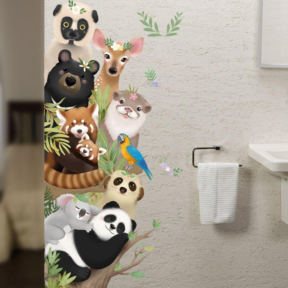 [Elegan] Stiker Dinding Perekat Diri Lucu Tahan Air Wall Art Animals Wall Decals Mural Ruang Tamu Dekorasi Rumah