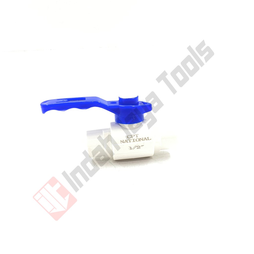 CPT NATIONAL Ball Valve PVC Plastik 0.5 Inch 1/2 Stop Kran Quality