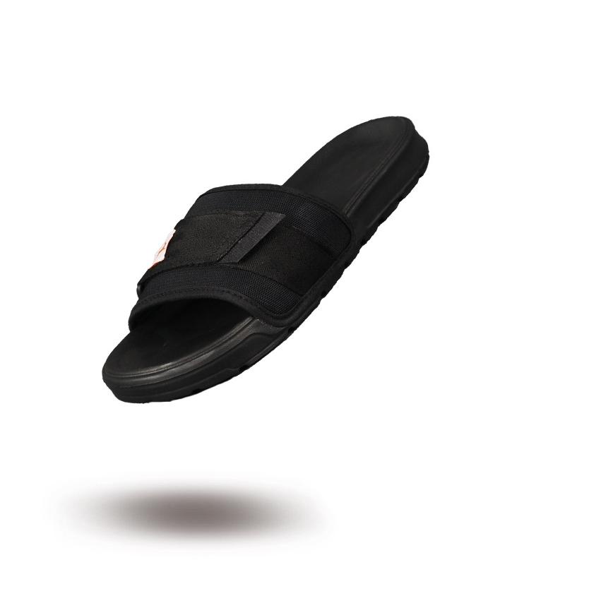 ☻ Runo Project | Strap Slides Black | Sendal Pria | Sandal Flip Flop Pria | Sandal Slop Pria | Sanda