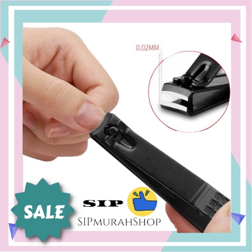 Gunting Kuku Stainless Steel / Gunting Kuku Hitam Kecil / Pemotong Kuku Bahan Stainless / Alat Potong Kuku Menicure Pedicure / Stainless steel Besi besar jumbo potongan nail clipper cut