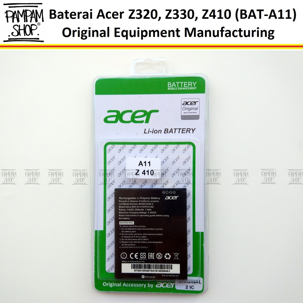 Baterai Acer BAT-A11 A11 Z320 Z330 Z410 Original OEM Batre Battery Batrai BAT A11 HP