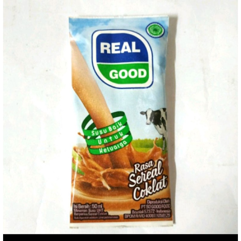 

REAL GOOD SUSU UHT 50 ML. RASA COKLAT