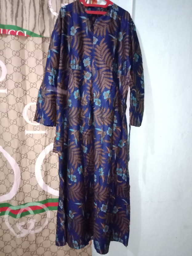 Gamis Batik Manggar, Padi,sekar,cantik,kubis,kipas,daun,kupu