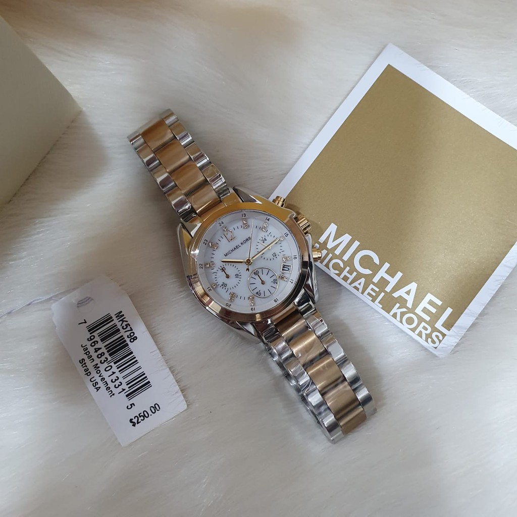 JAM TANGAN PRIA WANITA | RANTAI | KULIT | KARET | MURAH | WANITA MICHAEL KORS MK 5798 STRAP KOMBI BR