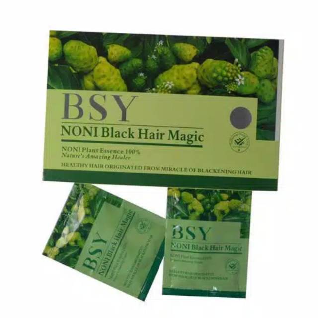 BSY NONI BLACK HAIR MAGIC SHAMPO ORIGINAL[20SACHET]- PENGHITAM RAMBUT -  PERBOX ISI 20 SACHET