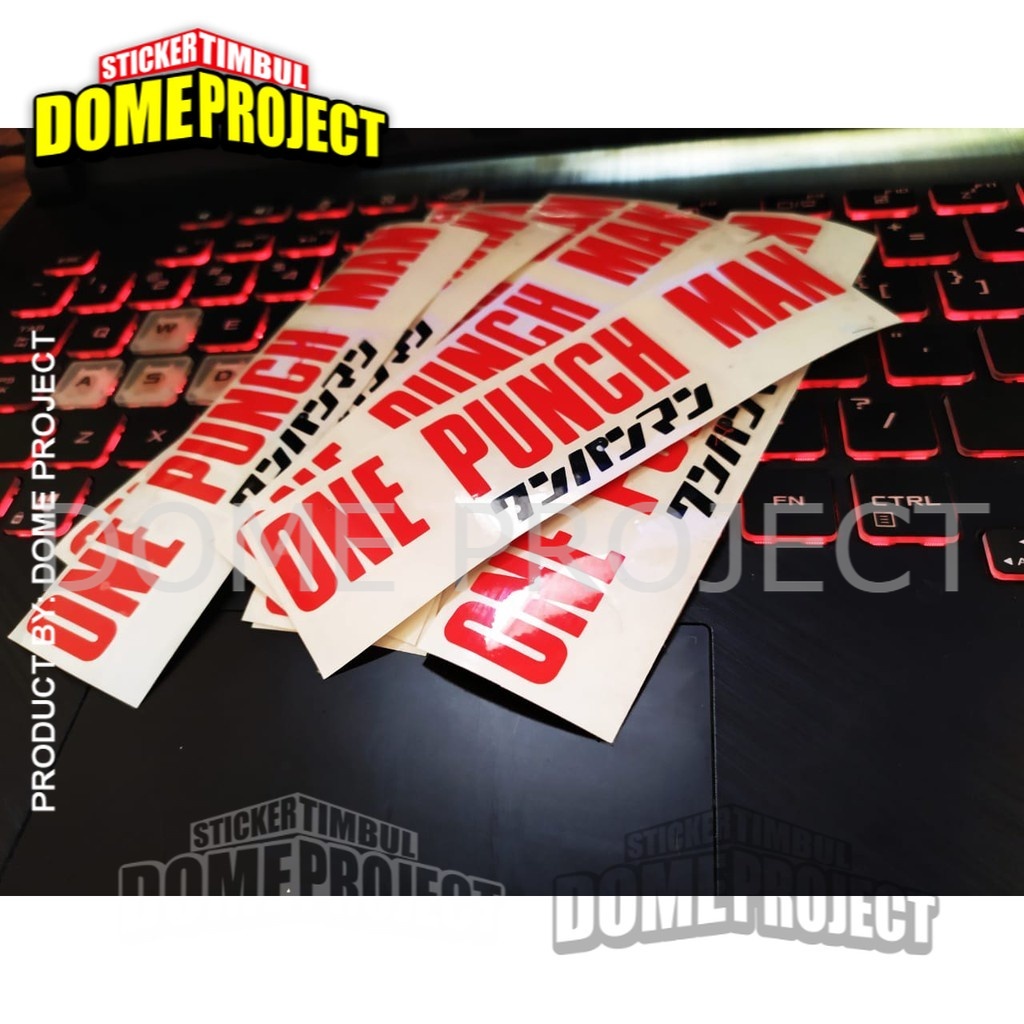 [PROMO BUY 3 GET 1] ONE PUNCH MAN STIKER CUTTING AKSESORIS BODY MOBIL DAN KACA MOBIL