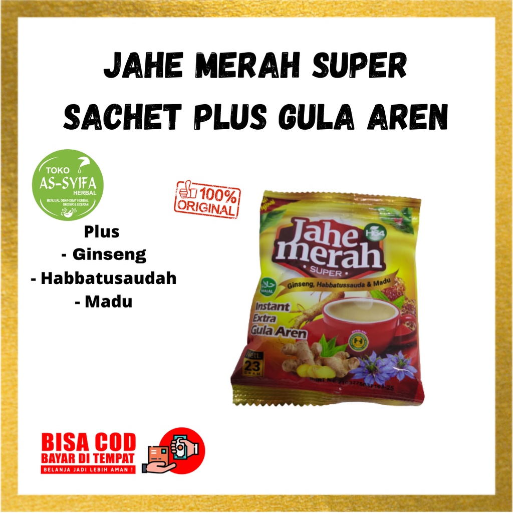 

Jahe Merah Super Mix Madu H64 Per Sachet / Jahe Merah Bubuk Sachet Menyehatkan