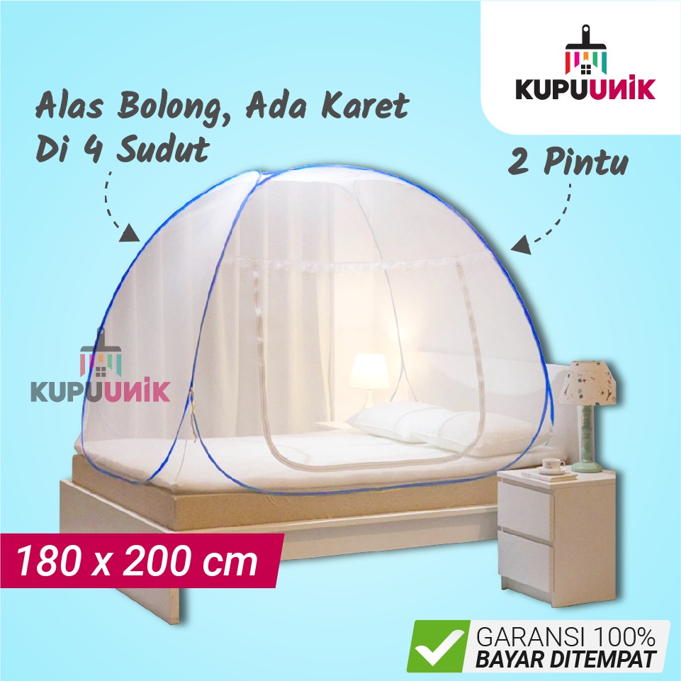 Kelambu Tenda Nyamuk  Tidur 180x200 CM Kelambu Lipat Selambu Klambu Tenda Dewasa BUTTERFLY KL99