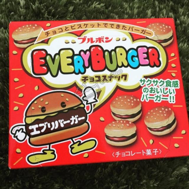 

Bourbon Everyburger | Biskuit lapis coklat | Original Japan