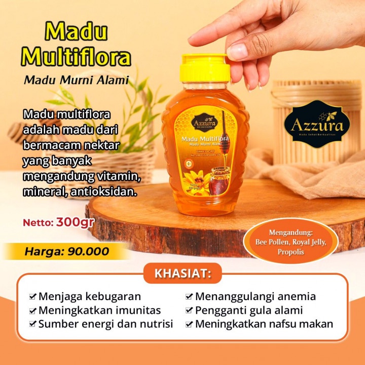 

MADU MURNI MULTIFLORA 300gr - MADU AZZURA MADU SEHAT
