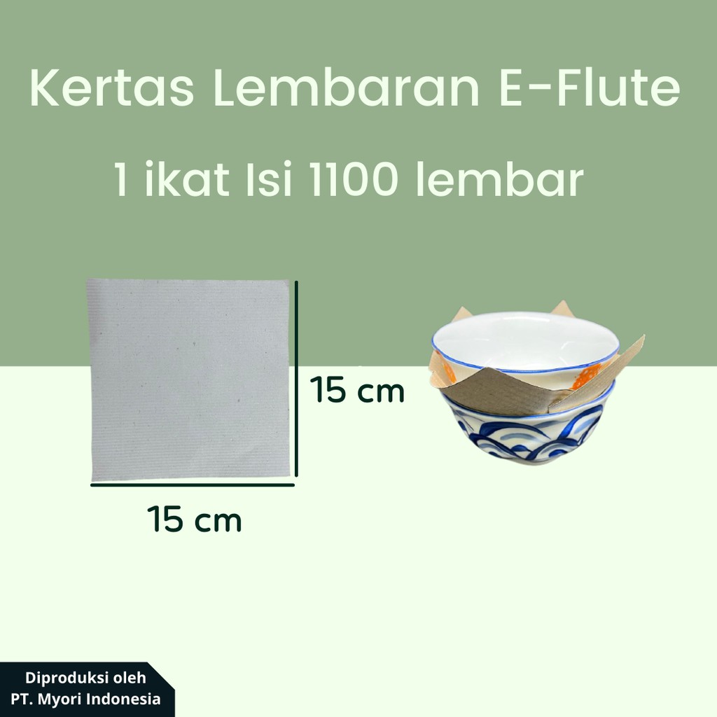 

(Uk.15x15 cm) Kertas Fluting Corrugated | Pelindung Barang Pecah Belah