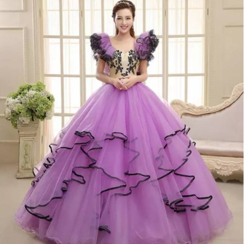 Gaun pengantin ungu/gaun ungu/purple wedding dress