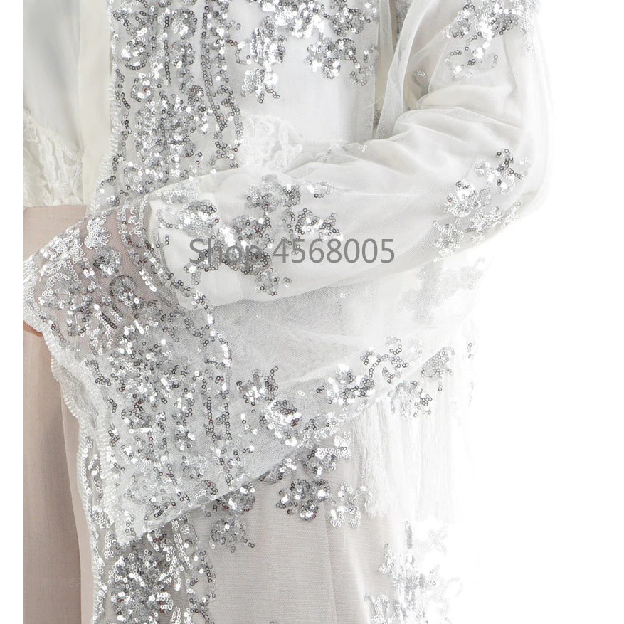 Embroidered Sequins Muslim Dress Abaya Islamic Women Malaysia Jilbab Djellaba Robe Musulmane