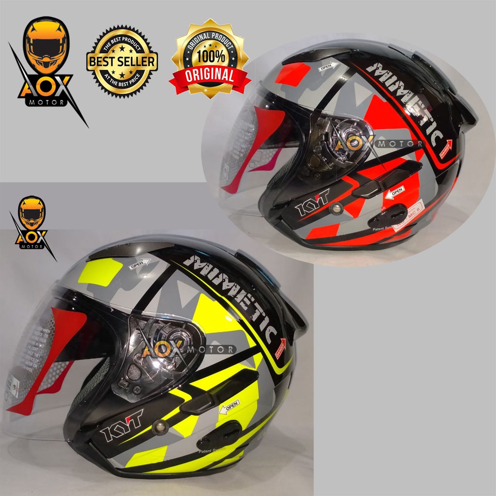 Helm KYT GALAXY Slide #4 Halfface (Ongkir 2kg)