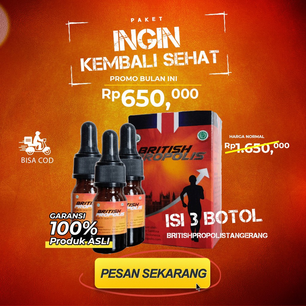 

British Propolis Paket 3 Botol Vitamin Kesehatan Menjaga Imunitas dan Daya Tahan Tubuh Keluarga