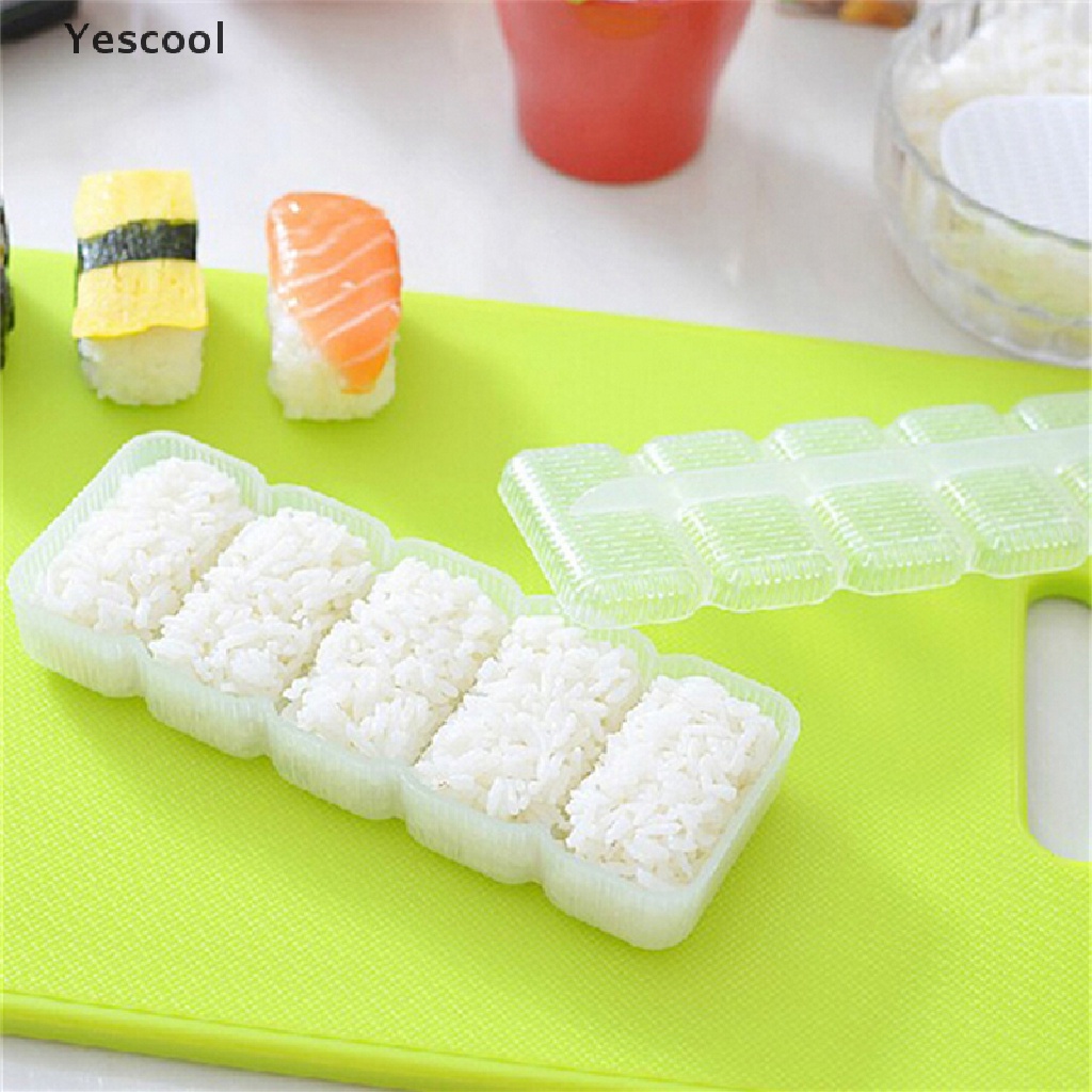 Yescool Cetakan Sushi Nigiri Jepang 5 Slot Anti Lengket