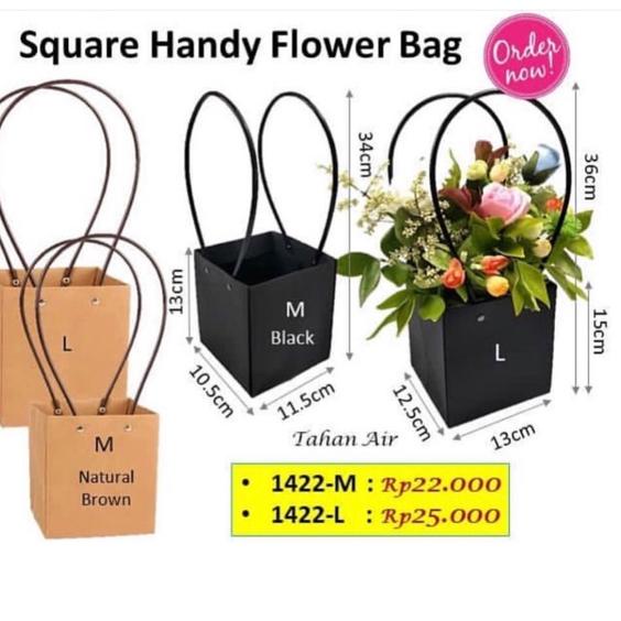 

❃ Square Handy Flower Bag LARGE - barang florist - kantong bunga - flower paper bag(1422L) ✈