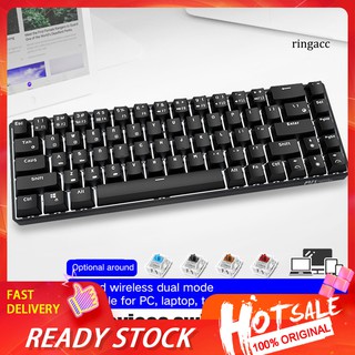 Rk855 Keyboard Mekanik Wireless 68 Tombol  Dual Mode Warna  