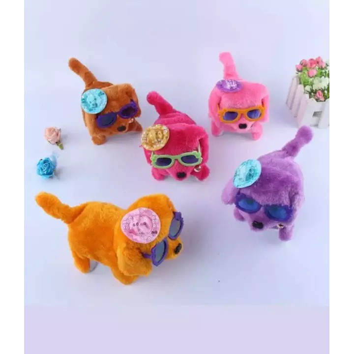 Mainan Anak Boneka Hewan Anjing Bunyi dan Gerak Bisa Jalan - Jalan