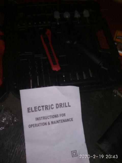 Mesin Impact Drill 13mm Mesin Bor Beton Tembok Besi Kayu Dll Bonos Mata Bor Mini 1 Set Harga Promo