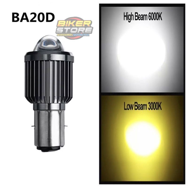 Lampu Led Lampu Utama Suzuki Thunder, Vespa Headlamp S2 H-6 BA20D Besar Kuning-Putih