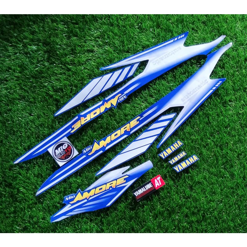 Striping Yamaha Mio Amore Thailand Untuk Body Biru