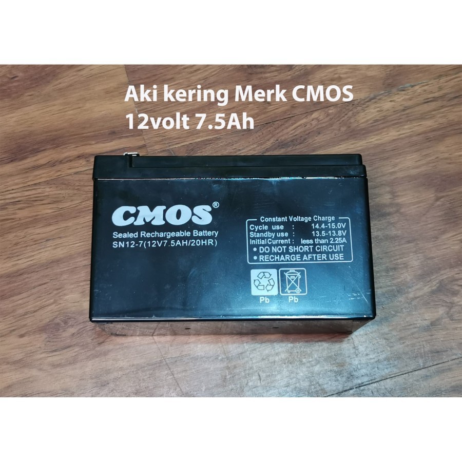 Aki Kering merk CMOS 12V 7,5AH Original - accu - battery- baterai