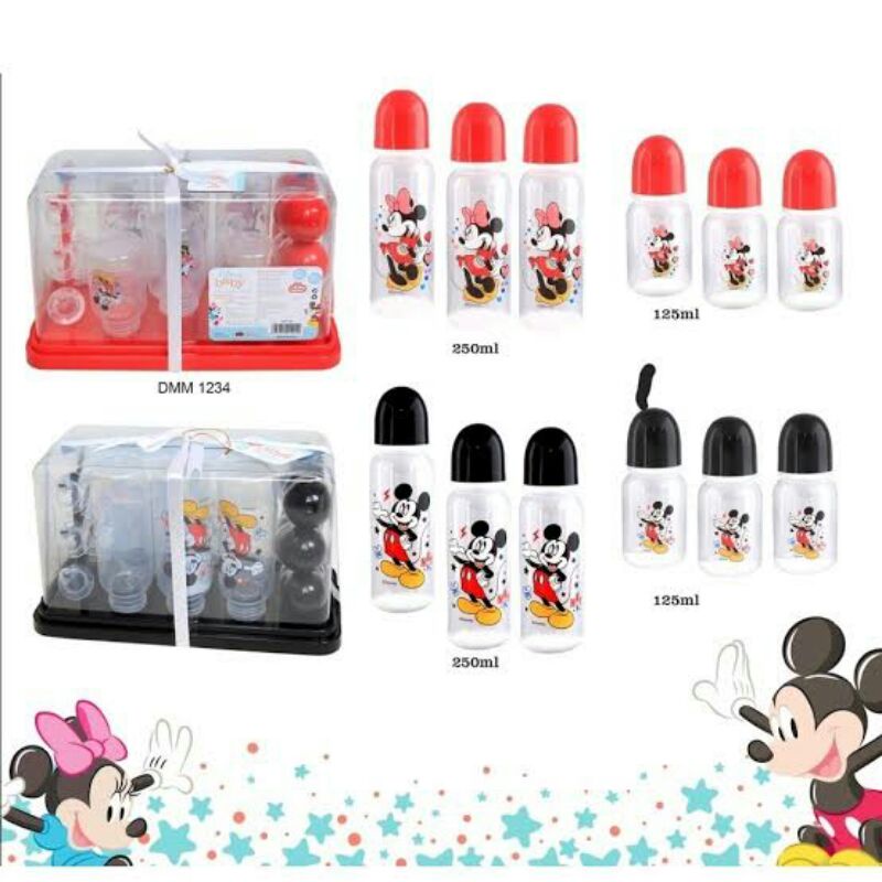 Disney Mickey mouse lusty bunny Botol set, bottle set, drying rack, newborn, baby, Botol susu, micke
