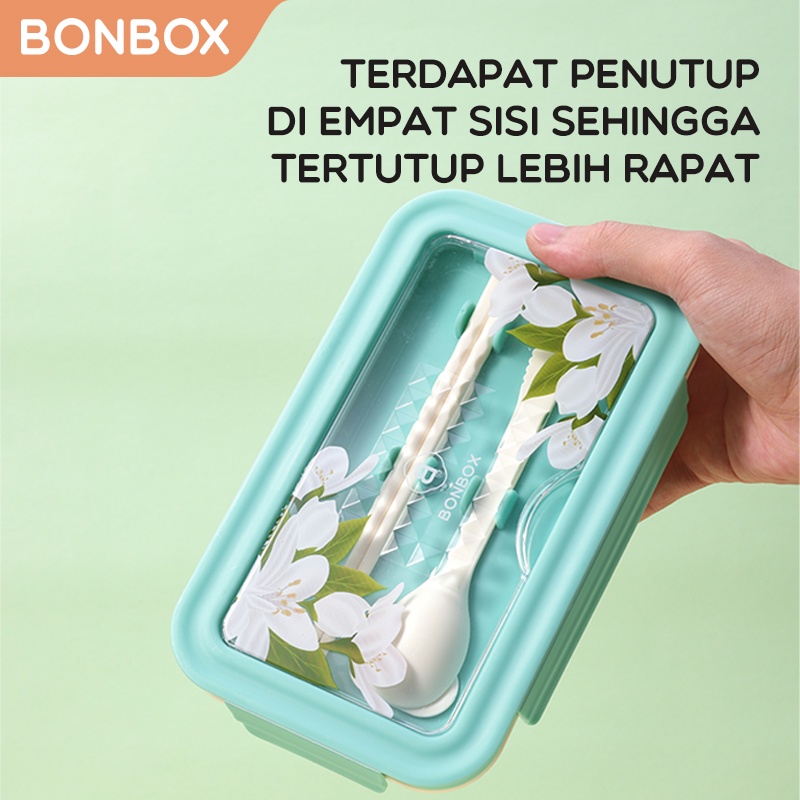 TEMPAT MAKAN SET BONBOX Kotak Makan Plastik Multifungsi Lunch Box Susun Microwaveable Food Grade Material BTW30 BTW20