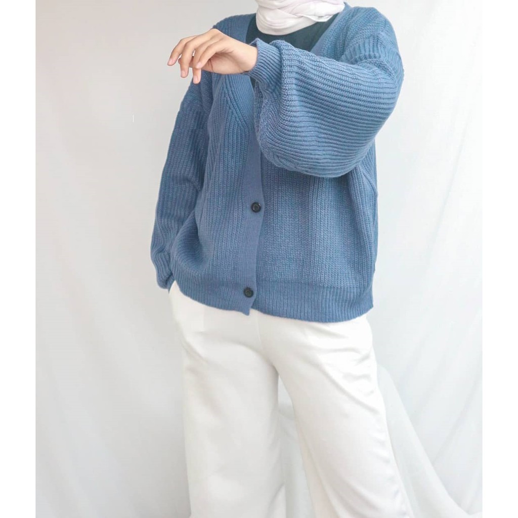 Cardigan rajut - Kardigan wanita - Cardigan pull*bear - Carra cardi-7
